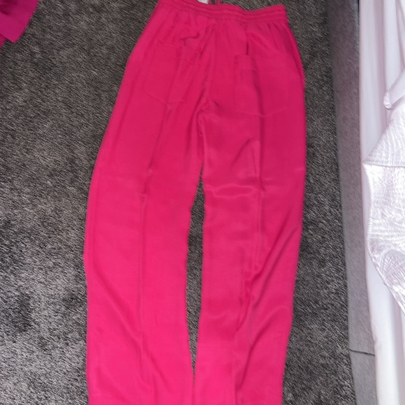 Zara High Waist Size Pocket Straight Leg Loose Pants Sonic Pink 28” inseam NWOT - Picture 6 of 17